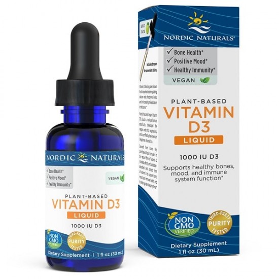 【买一送一】【保质期2024.10】Nordic Naturals Vitamin D3 成人维生素D滴剂 1000IU维生素D3 30毫升